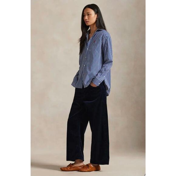 Ralph Lauren Corduroy Wide-Leg Cropped Pant Size 10 $295 - Picture 5 of 5